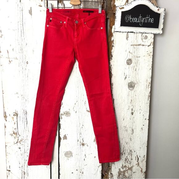 Ag Adriano Goldschmied Denim - AG Adriano Goldschmied Skinny Red The Stilt Jeans 25